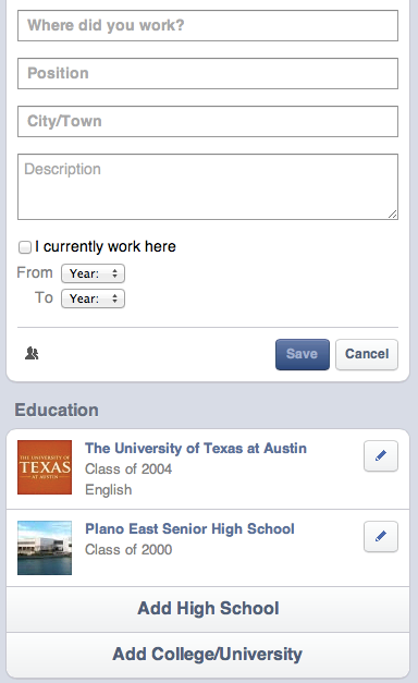 Facebook Timeline — Profile